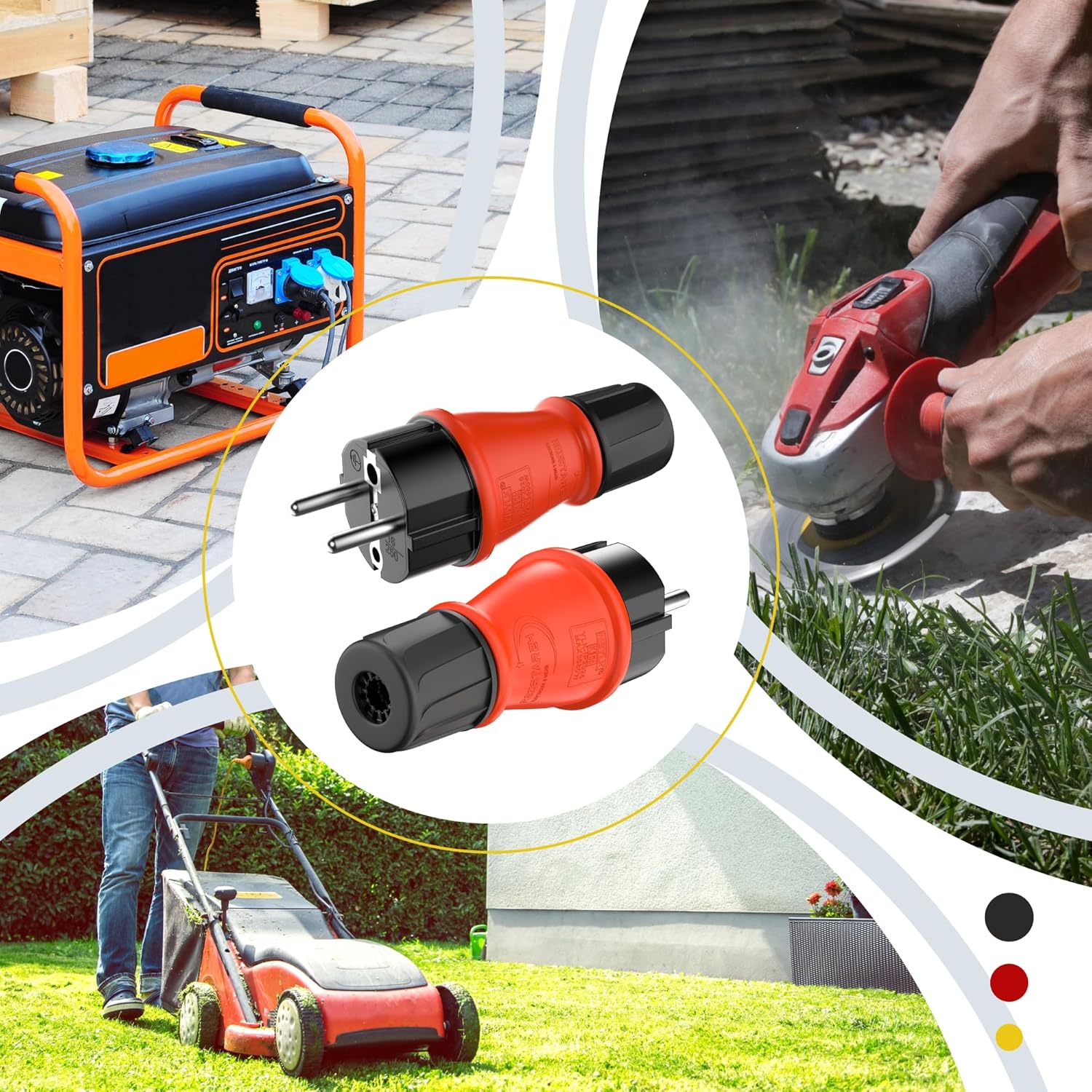 Thumbnail 6 de RedStar24 Schuko Stecker 10er Set 🔌