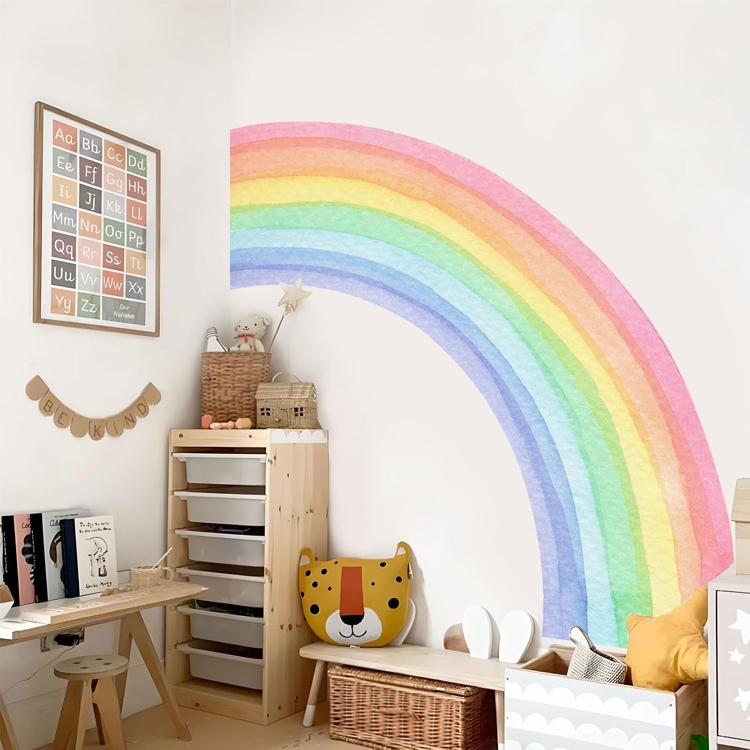 Detalle 1 de Supzone Wandtattoo Regenbogen Groß 143 x 160 cm