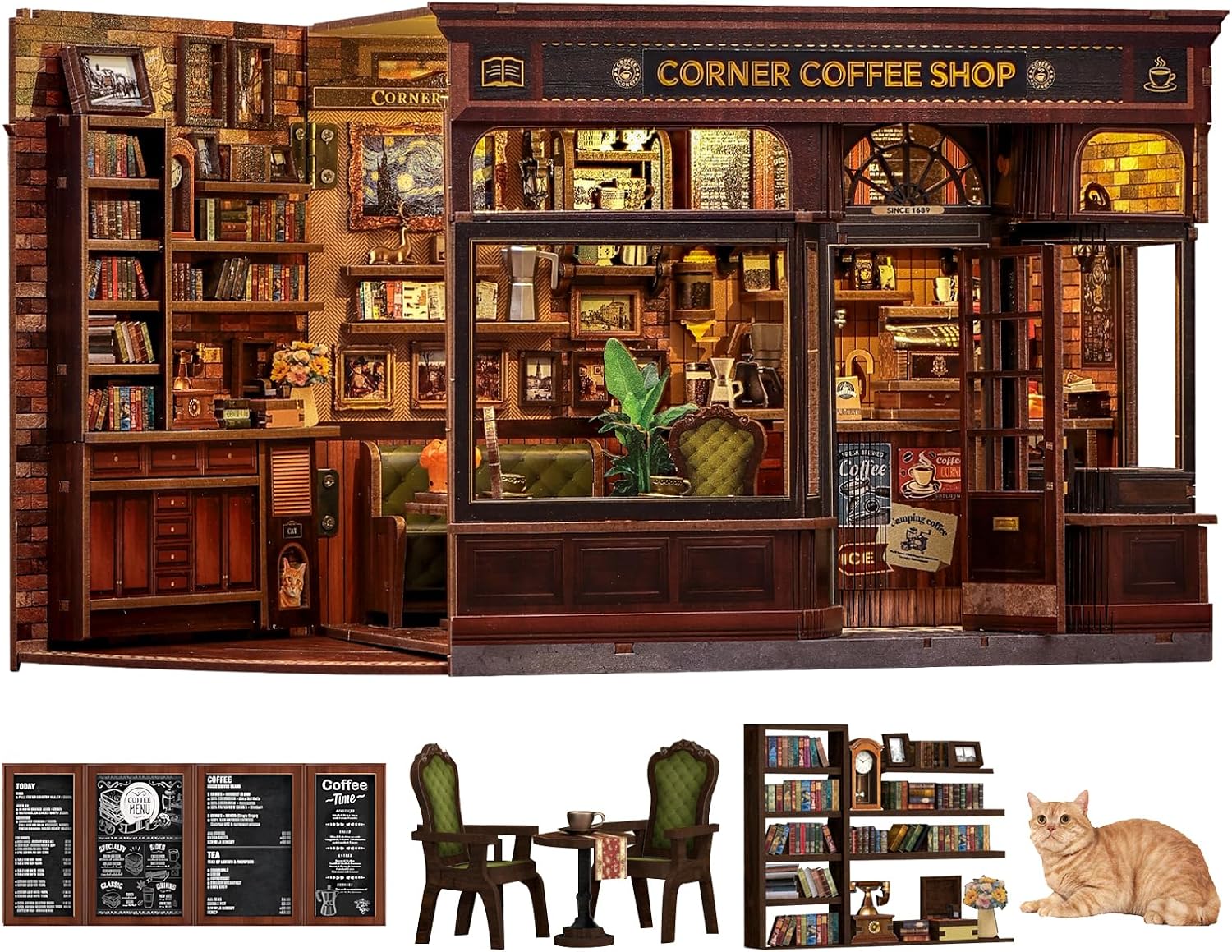 Fsolis Book Nook Kit 294 pcs