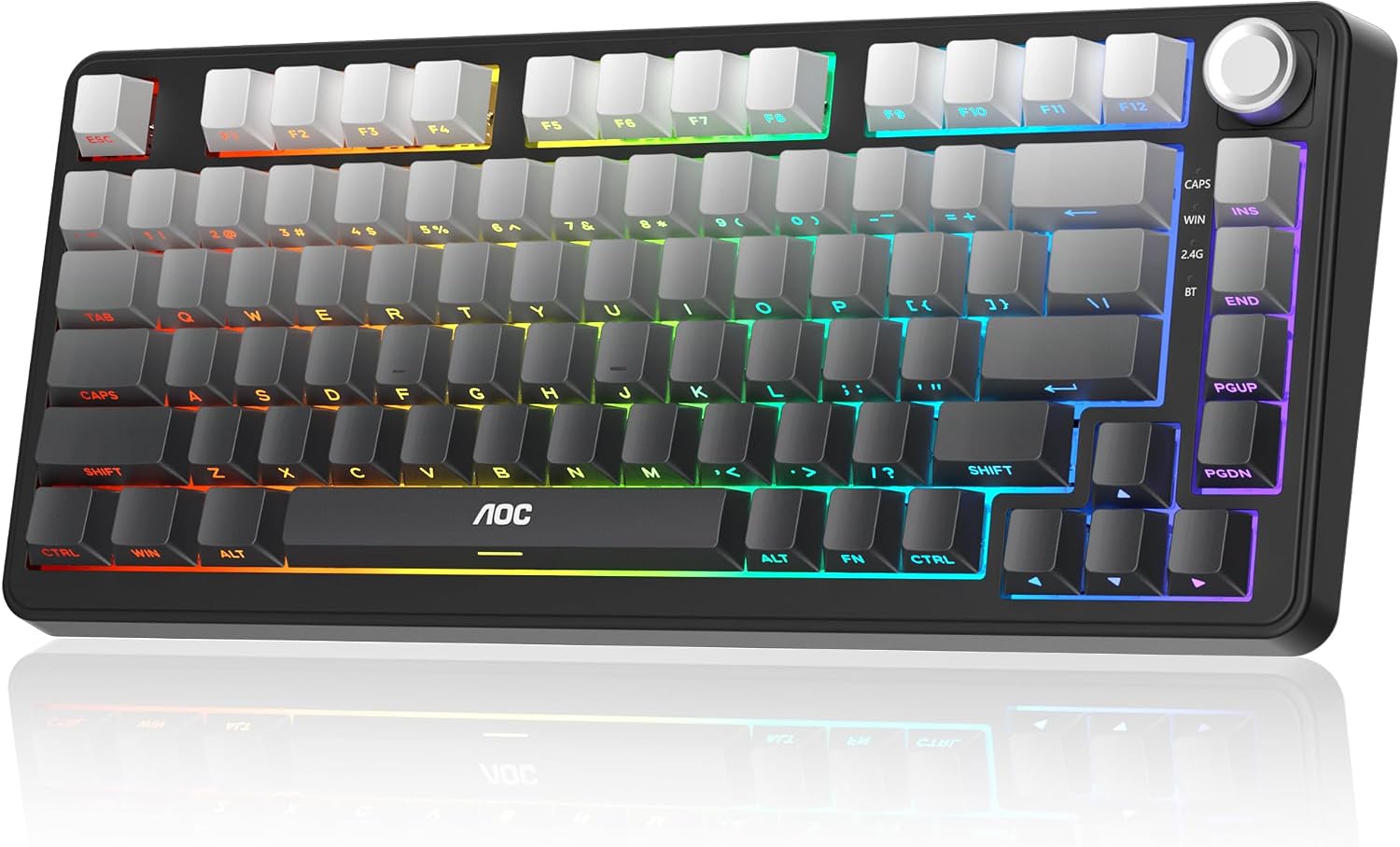Detalle de AOC GK330 Hot-Swappable 75% Wireless Keyboard