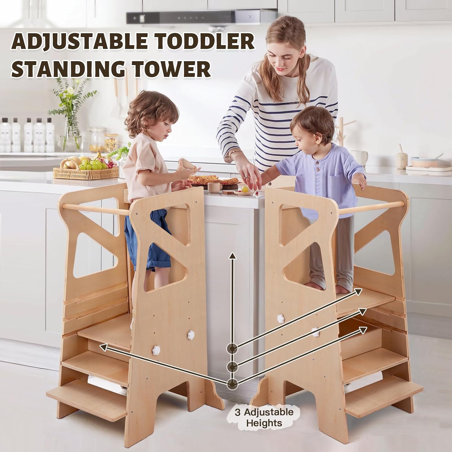 Detalle de Labebe Torre di apprendimento 4 in 1 per bambini 🪜