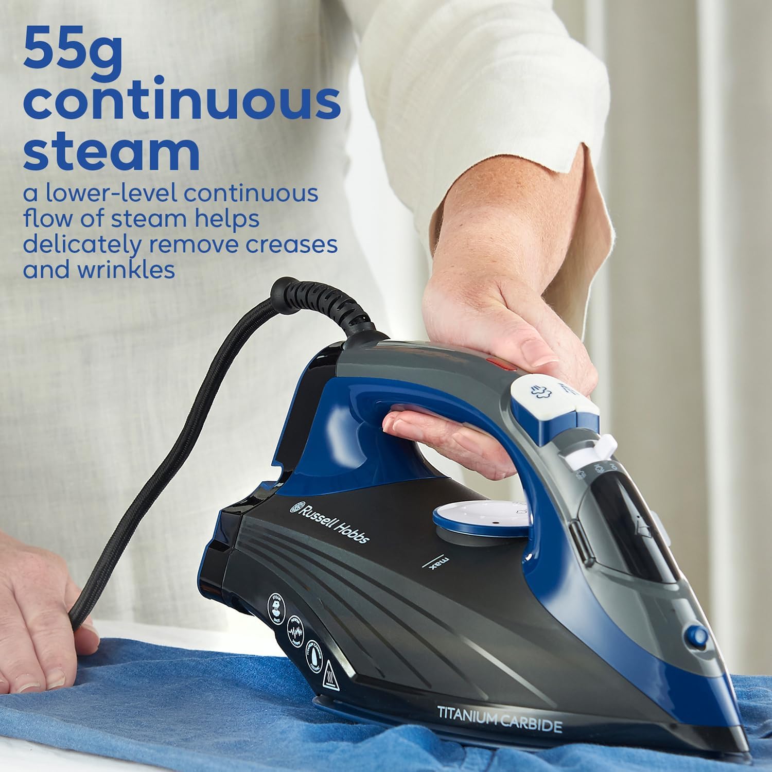 Detalle de Russell Hobbs Iron 2600W with Titanium Carbide Soleplate (27090)