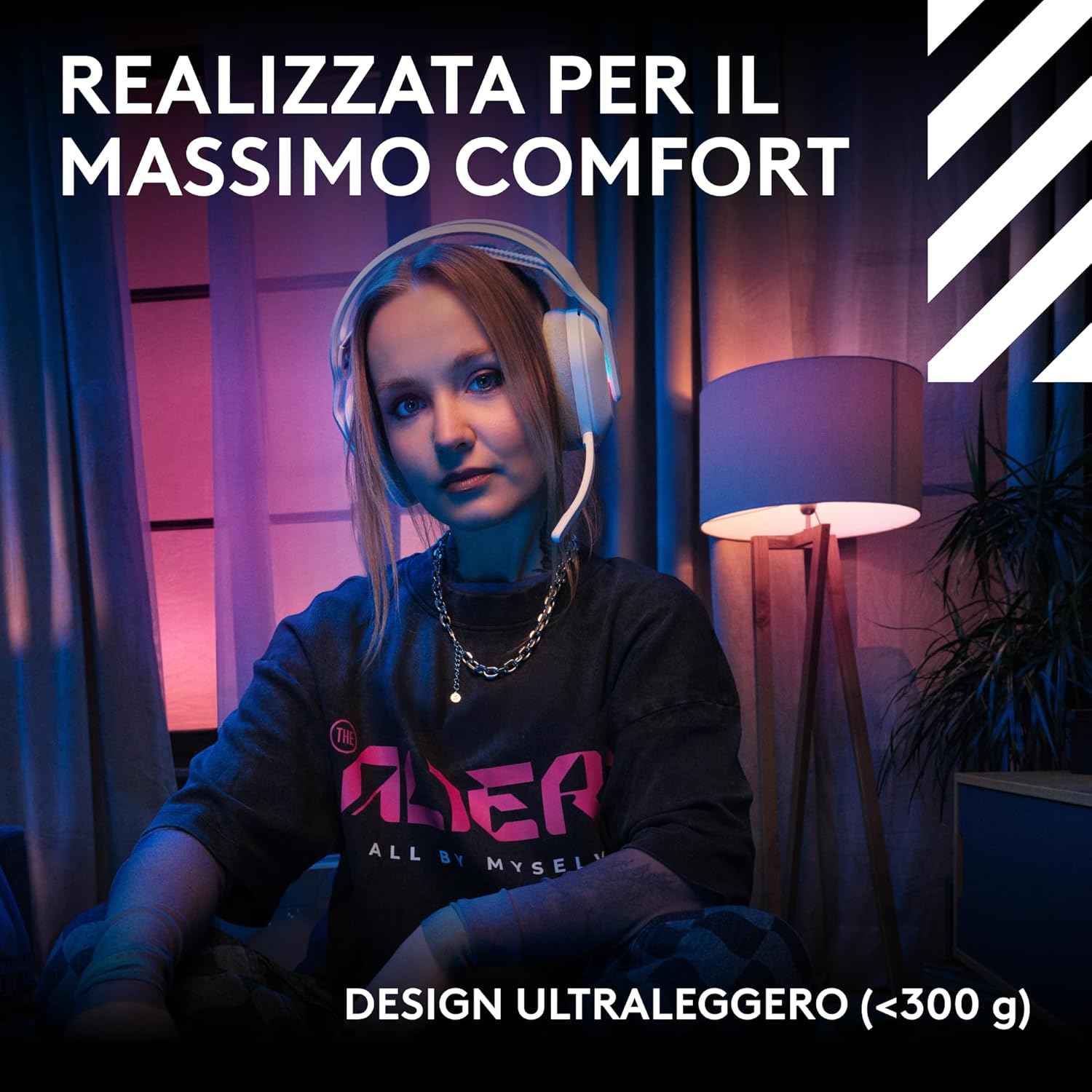 Thumbnail 2 de Logitech G Astro A20 X Wireless con microfono boom, LIGHTSPEED e PLAYSYNC Audio per PS5, Xbox, Switch e PC (bianco)