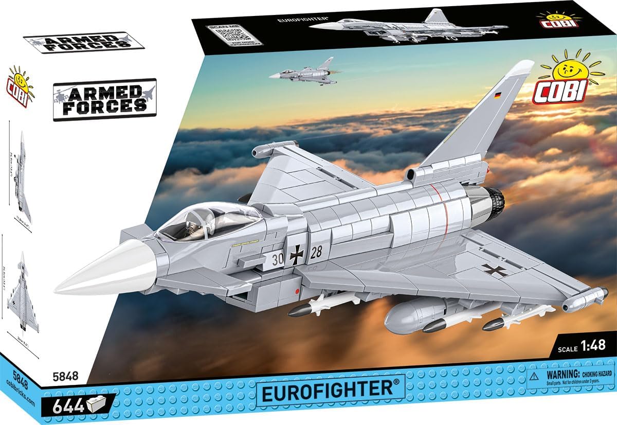 Thumbnail 1 de COBI Eurofighter COBI-5848 – model myśliwca z 644 klocków, skala 1:48