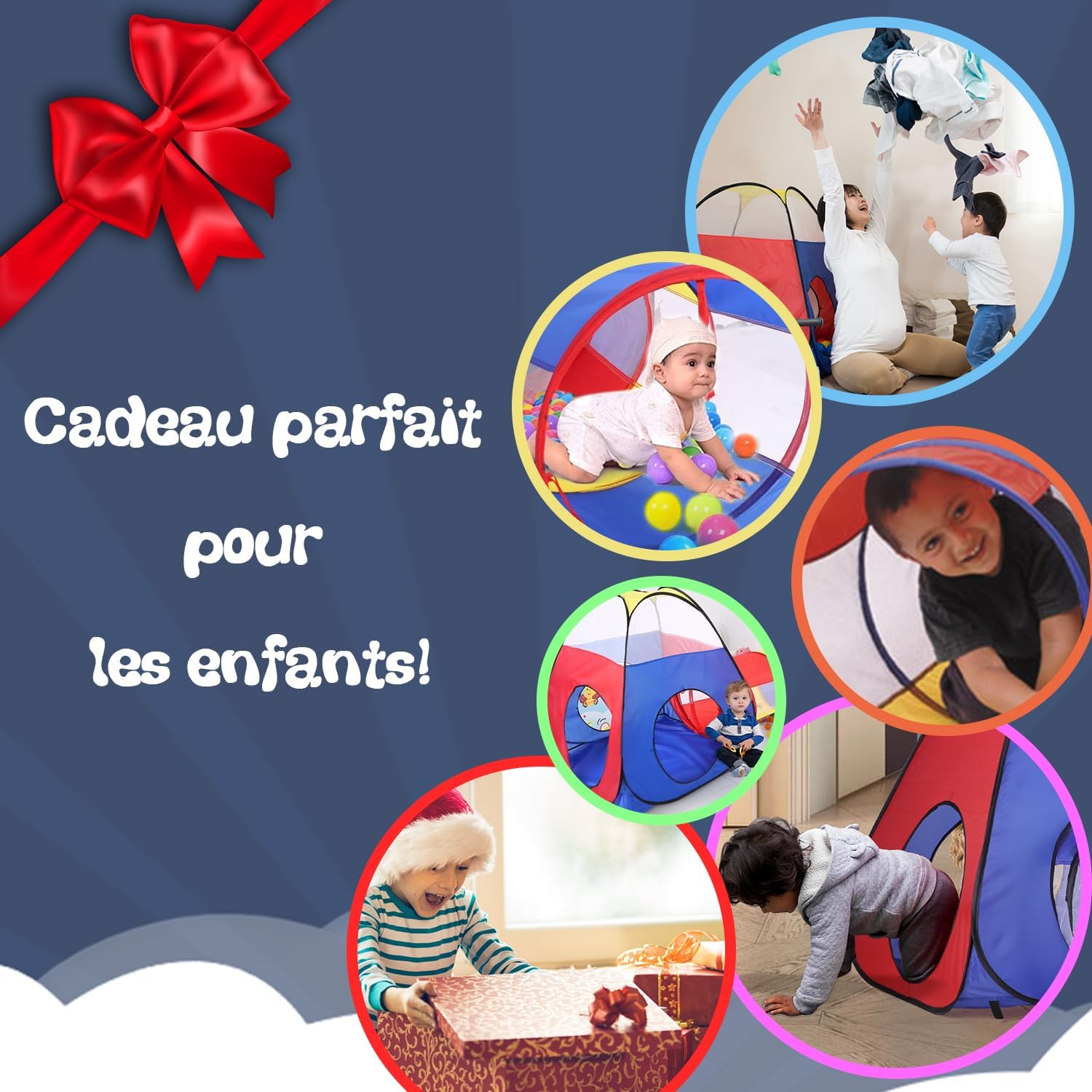Thumbnail 4 de Opret Play Tent for Kids: 4 in 1 Pop Up Playset with Tunnels, Tent and Ball Pit