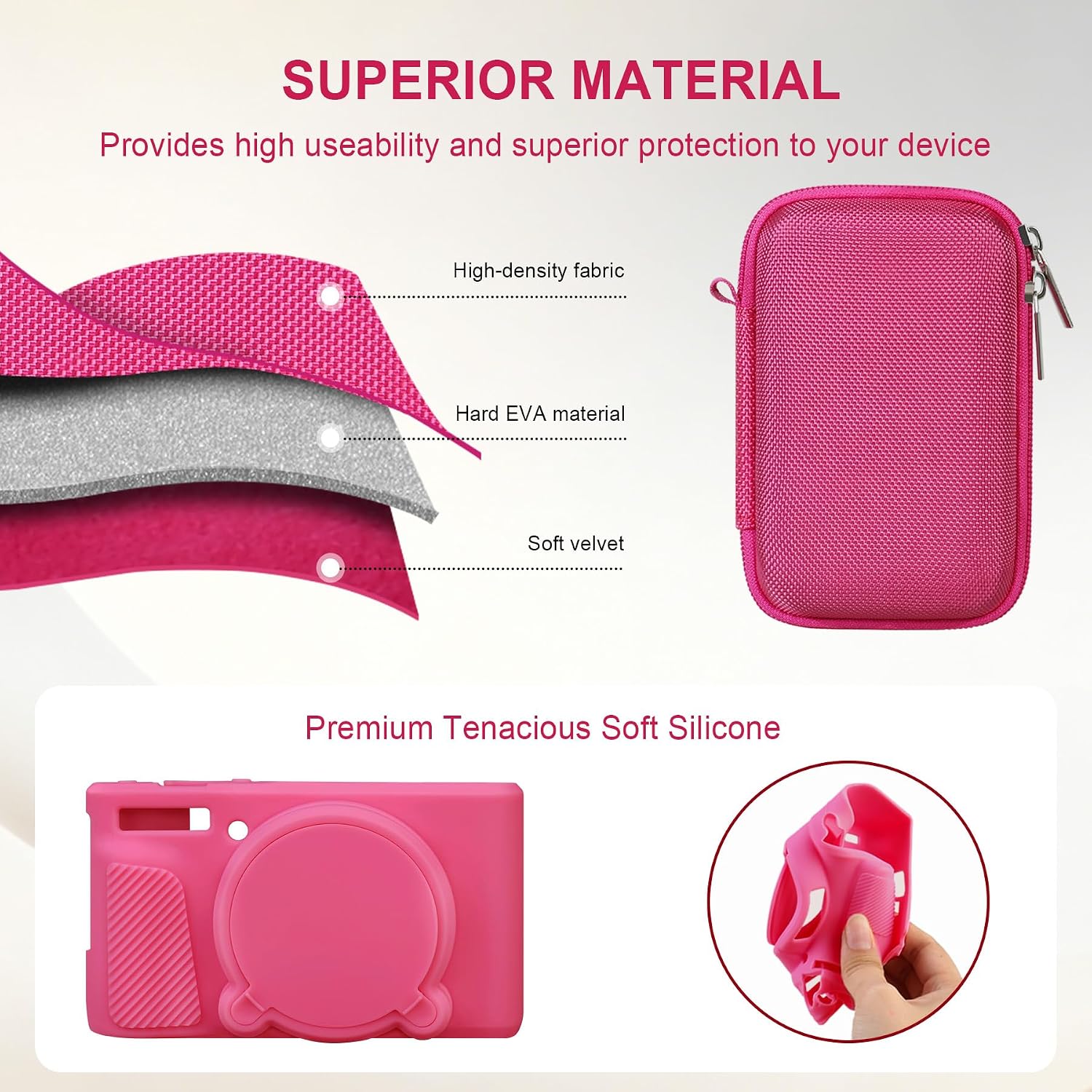 Thumbnail 6 de Elonbo Hard Case + Silicone Cover for Canon PowerShot SX740/SX730 (Case Only)