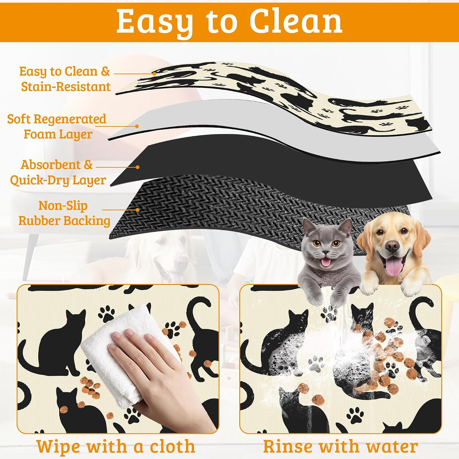 Detalle 1 de Pet Feeding Mat 16" x 24