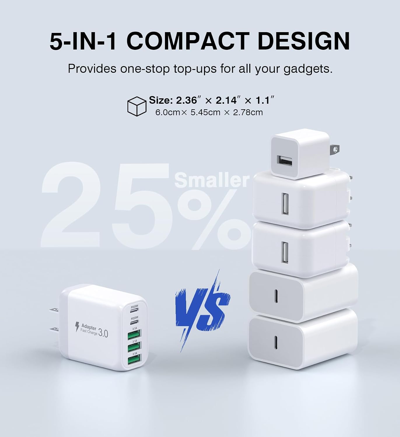 Thumbnail 3 de 60W USB C Wall Charger 2-Pack