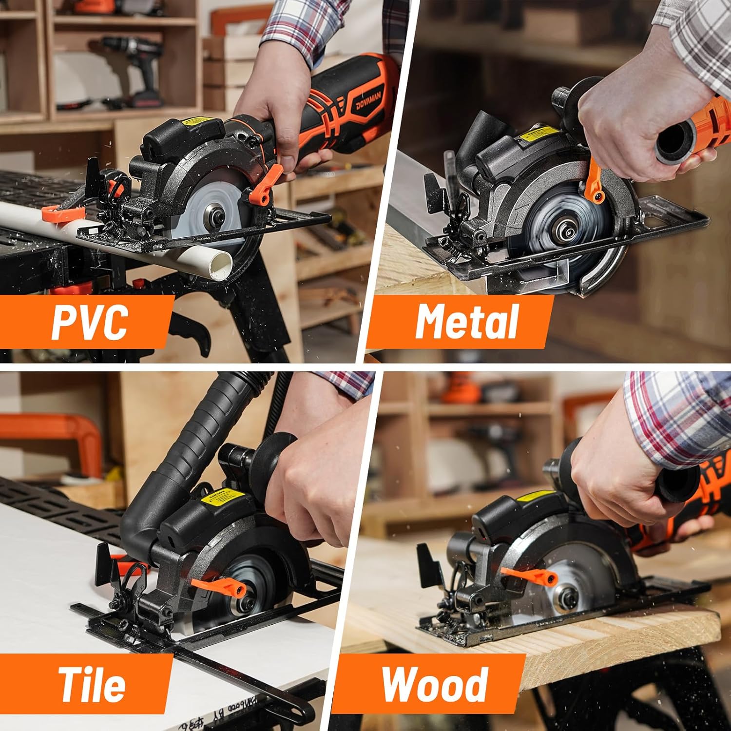 Thumbnail 4 de DOVAMAN Mini Circular Saw MCS01A: 710W with Laser for Precision Wood, Metal, Plastic and Tile