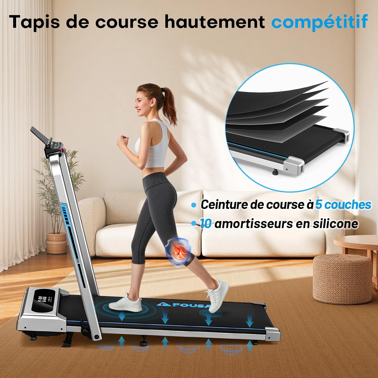 Thumbnail 5 de FOUSAE Tapis de Course 12 km/h