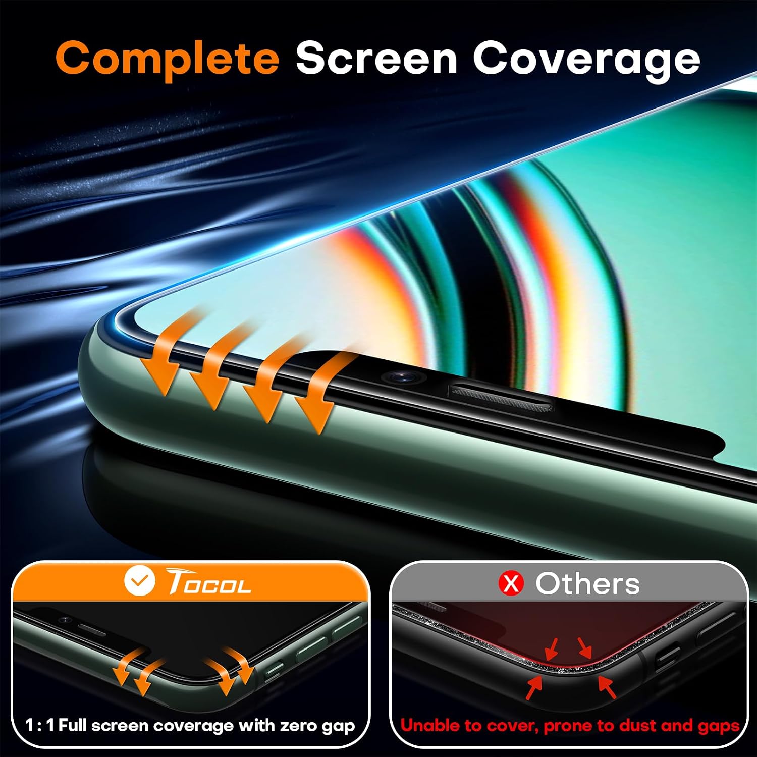 Detalle 2 de TOCOL iPhone 11 Pro Screen Protector 2-Pack