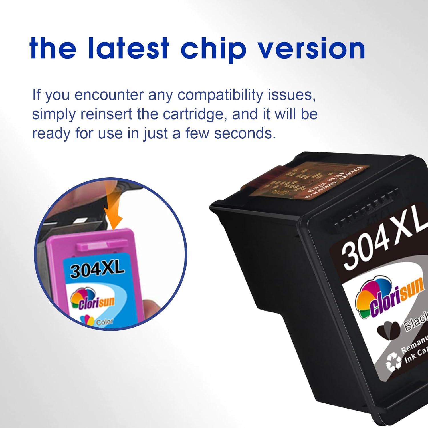 Thumbnail 4 de 304XL Ink Cartridges Black and Colour Remanufactured for HP Envy & DeskJet Series (1 Black + 1 Colour)