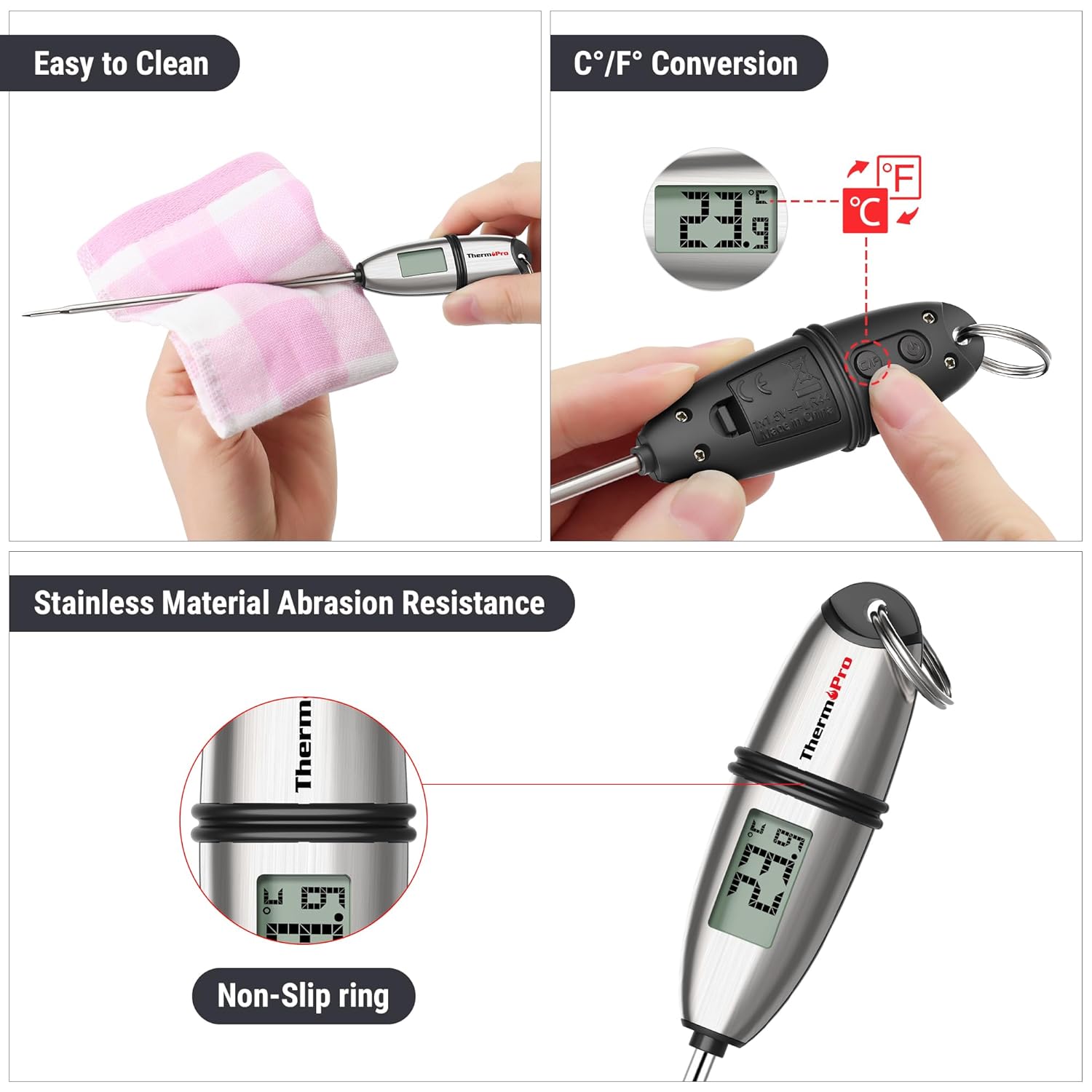 Thumbnail 4 de ThermoPro TP02S digitales Bratenthermometer 13,5 cm