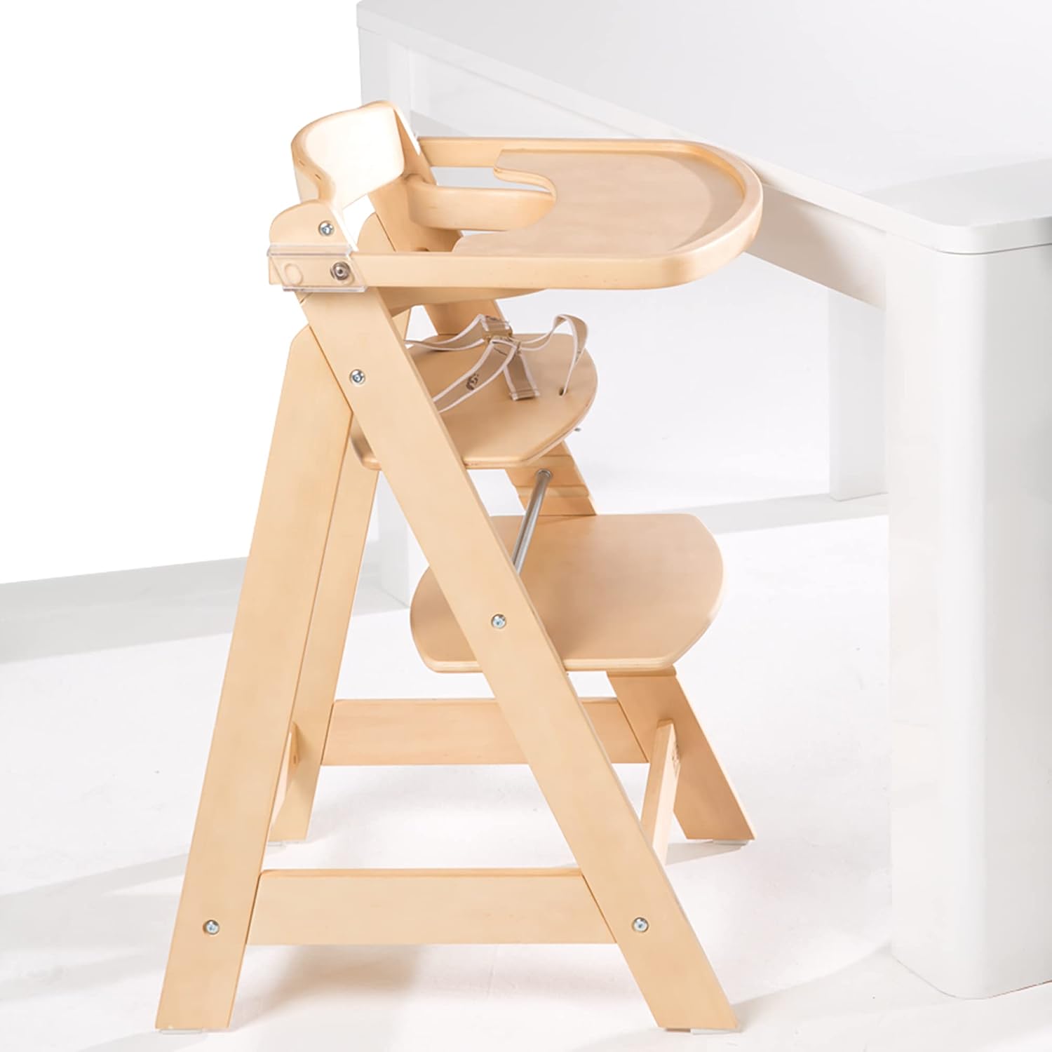 Detalle 2 de Roba Chaise Haute Évolutive en Bois Sit Up Fun + Plateau Détachable – Hauteur Réglable, Naturel