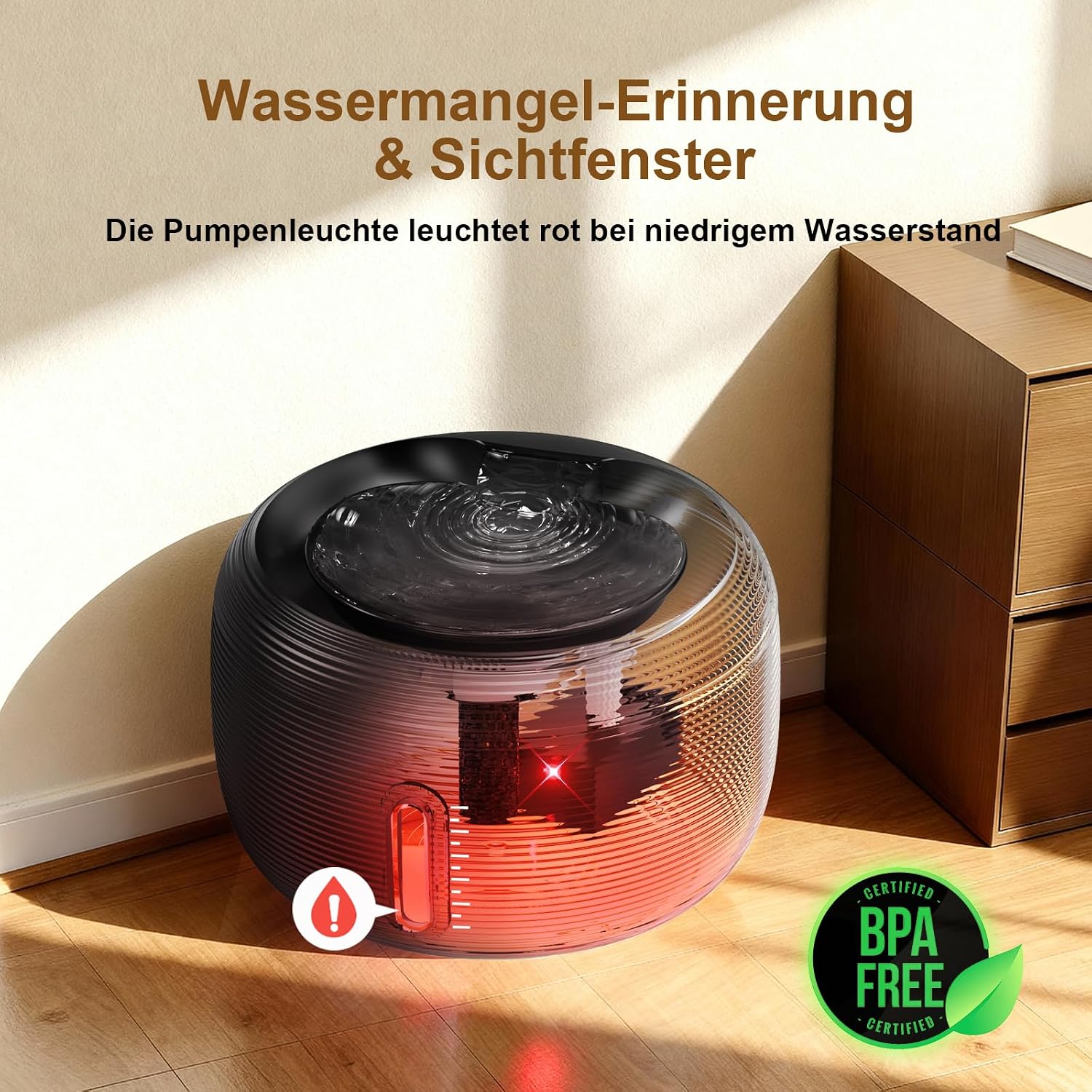 Detalle 1 de SIBAYS Trinkbrunnen für Katze 3,5 l