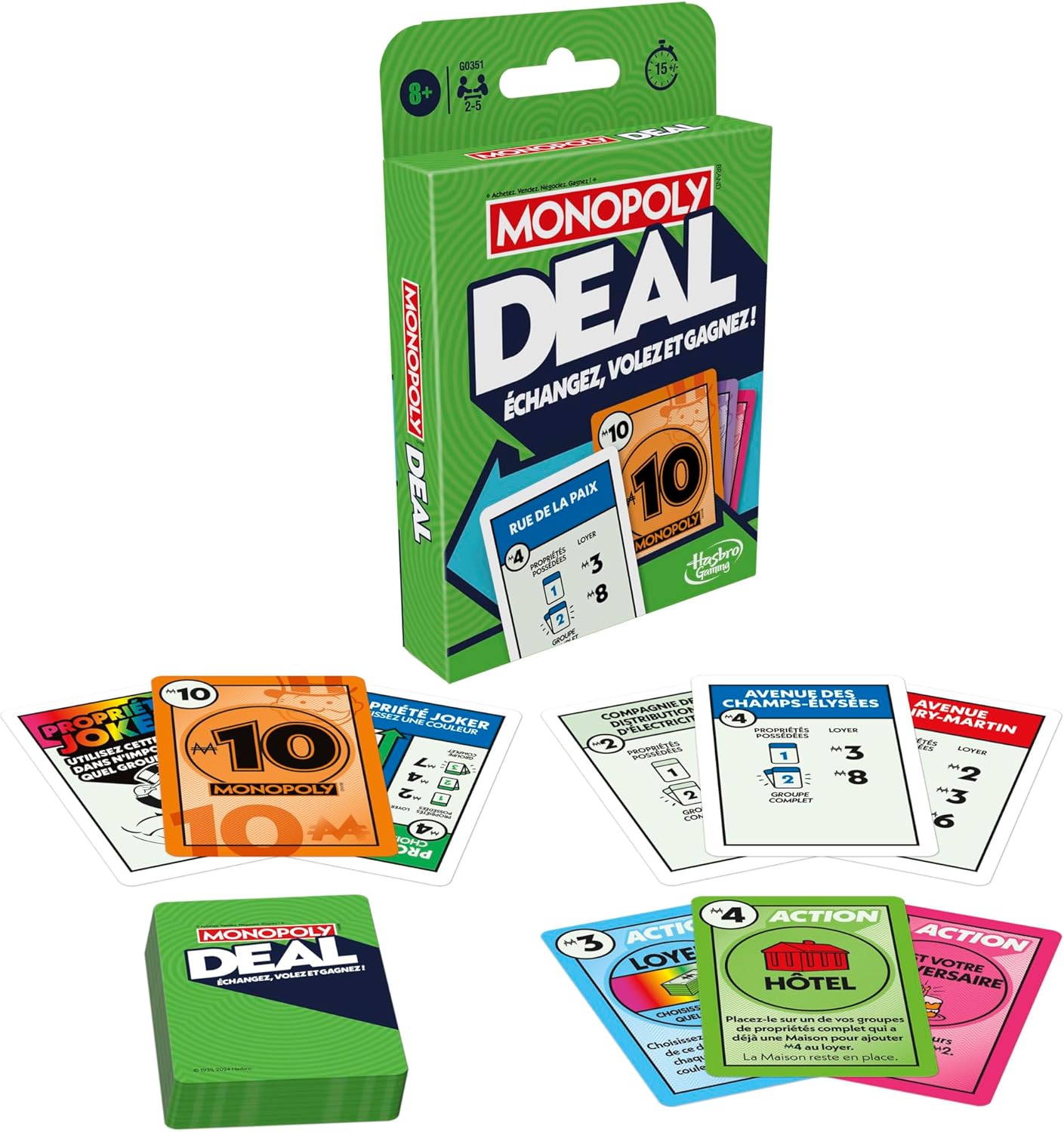 Thumbnail 6 de Monopoly Deal – Jeu de cartes rapide inspiré du Monopoly, dès 8 ans