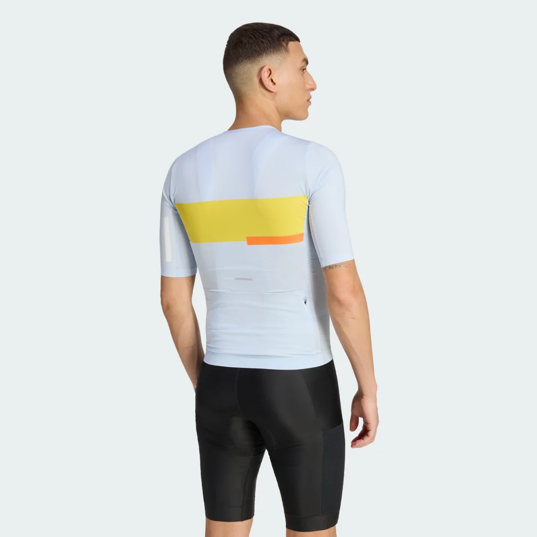 Detalle 2 de Maillot de ciclismo Tempo Neo Heritage de Adidas en azul