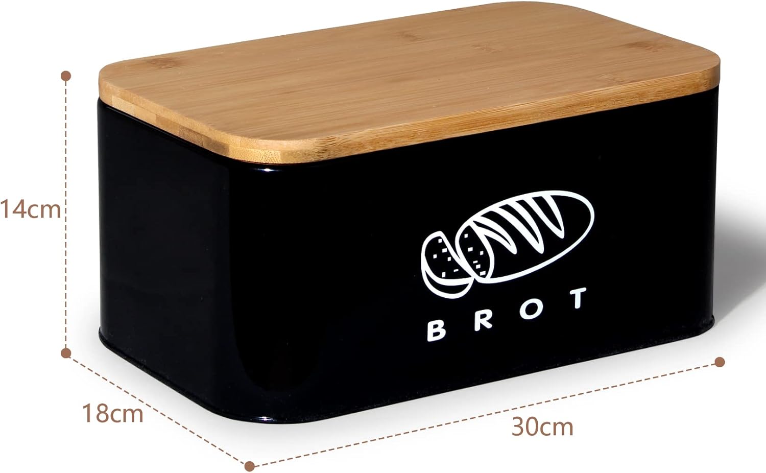 Detalle 2 de Theo&Cleo Brotkasten 30×18×14 cm 🍞