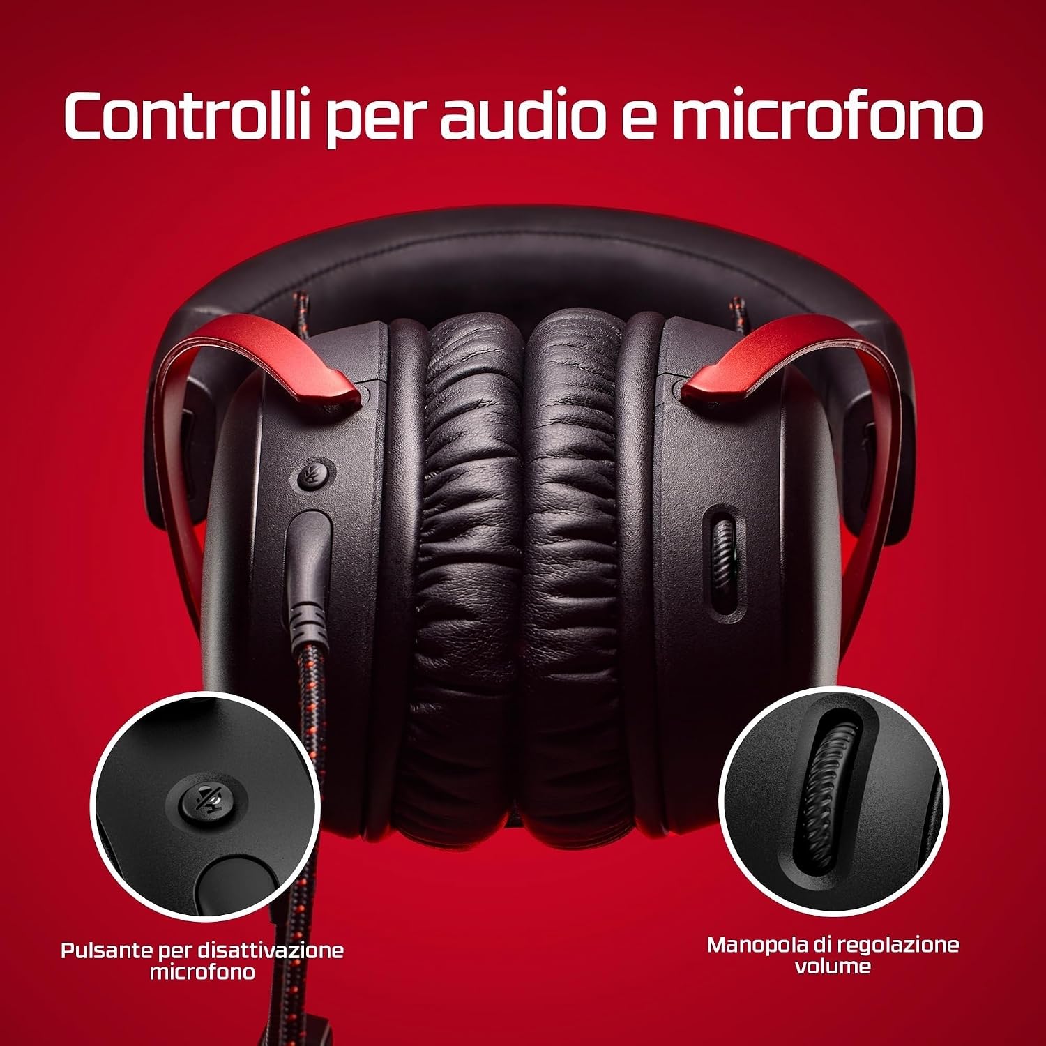 Detalle de HyperX Cloud III cuffie gaming con microfono cardioide staccabile, USB-C/USB-A e jack 3,5 mm (rosa)