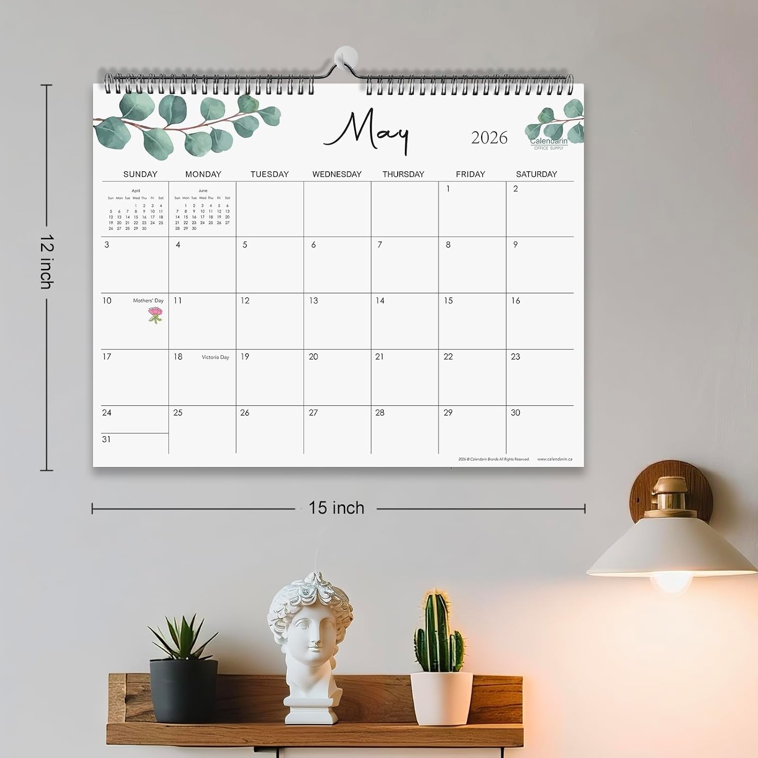 Detalle de Wall Calendar 15 x 12 in