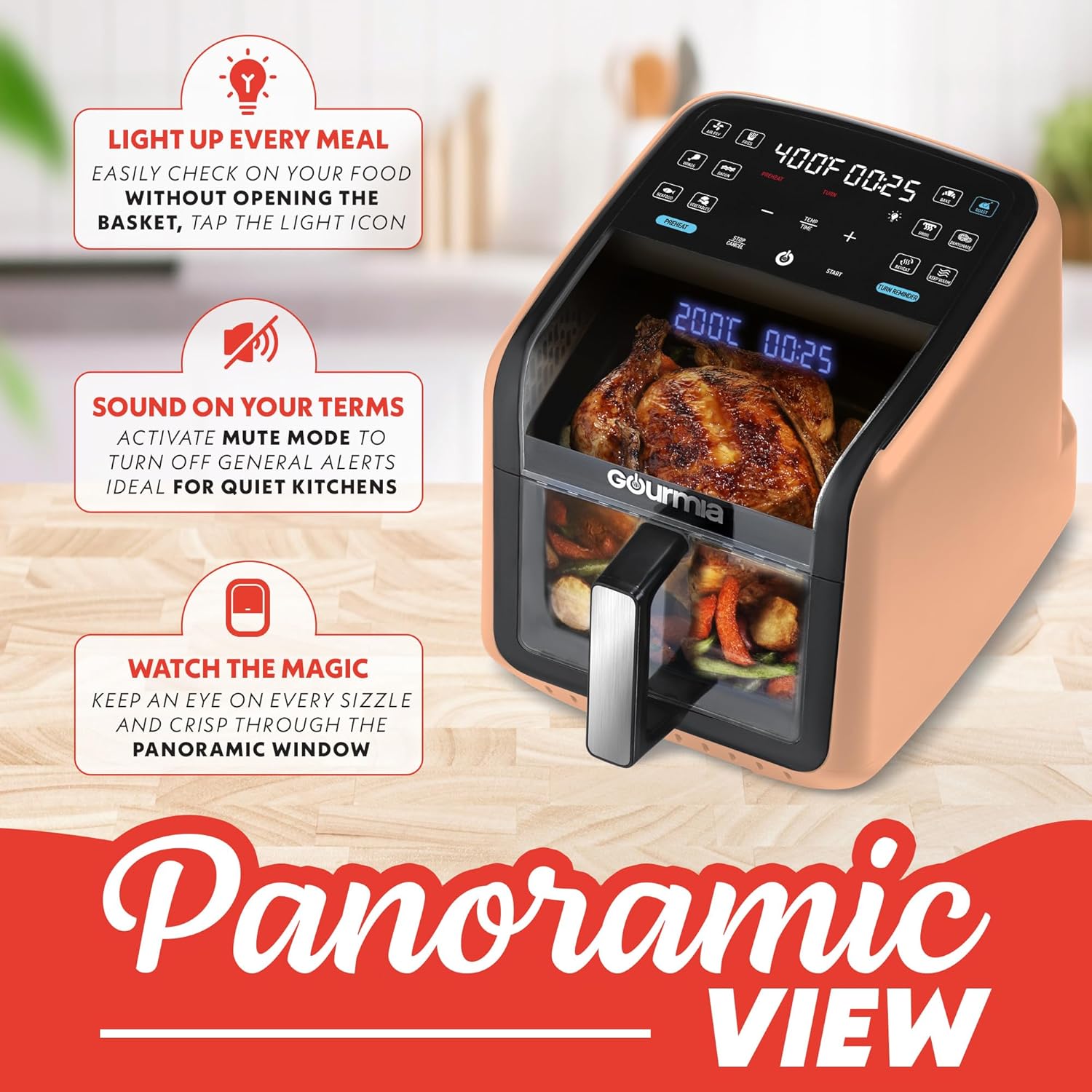 Thumbnail 4 de Gourmia Air Fryer 7 QT with Guided Cooking