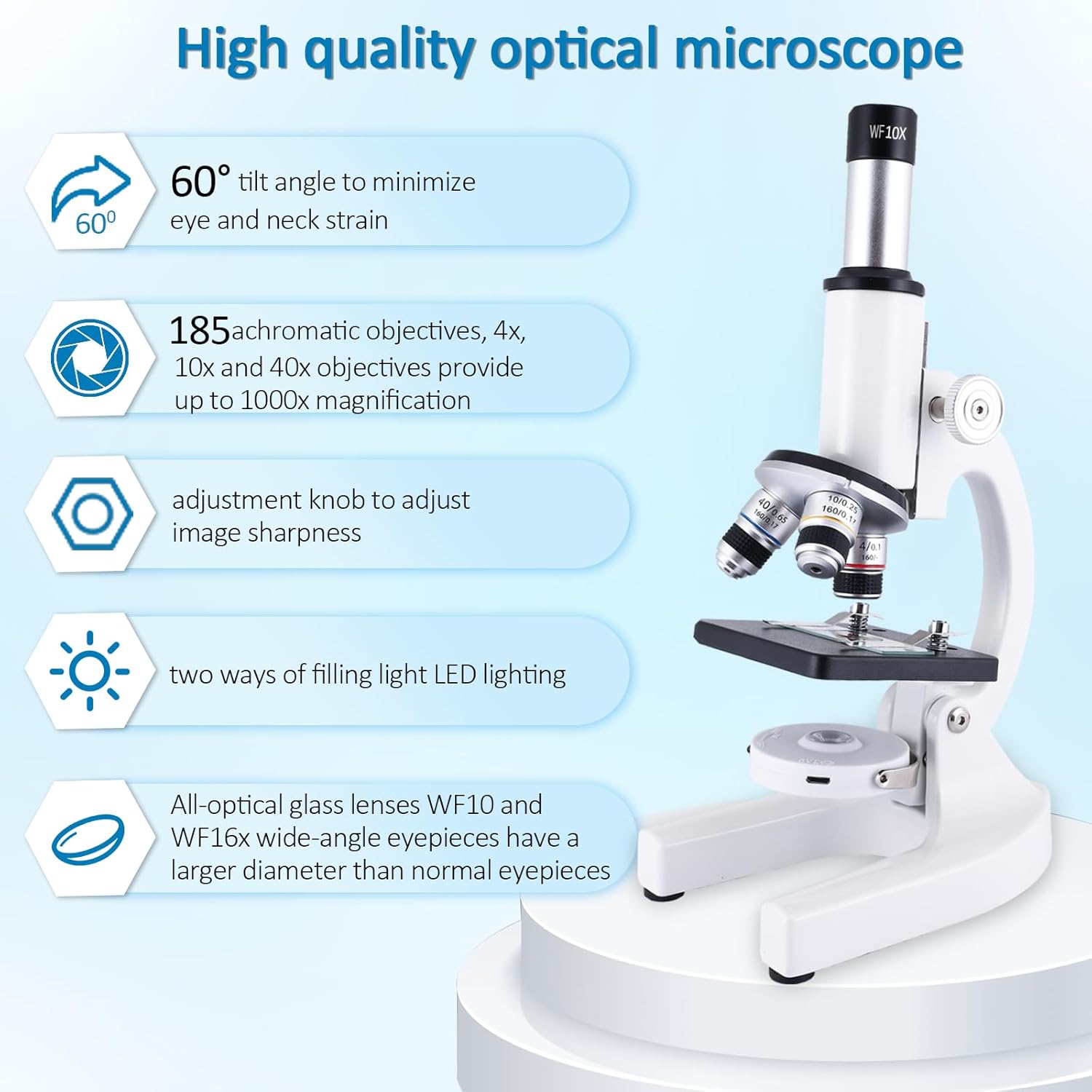 Thumbnail 4 de 40X–2000X Kids & Adults Microscope with Phone Adapter 🔬