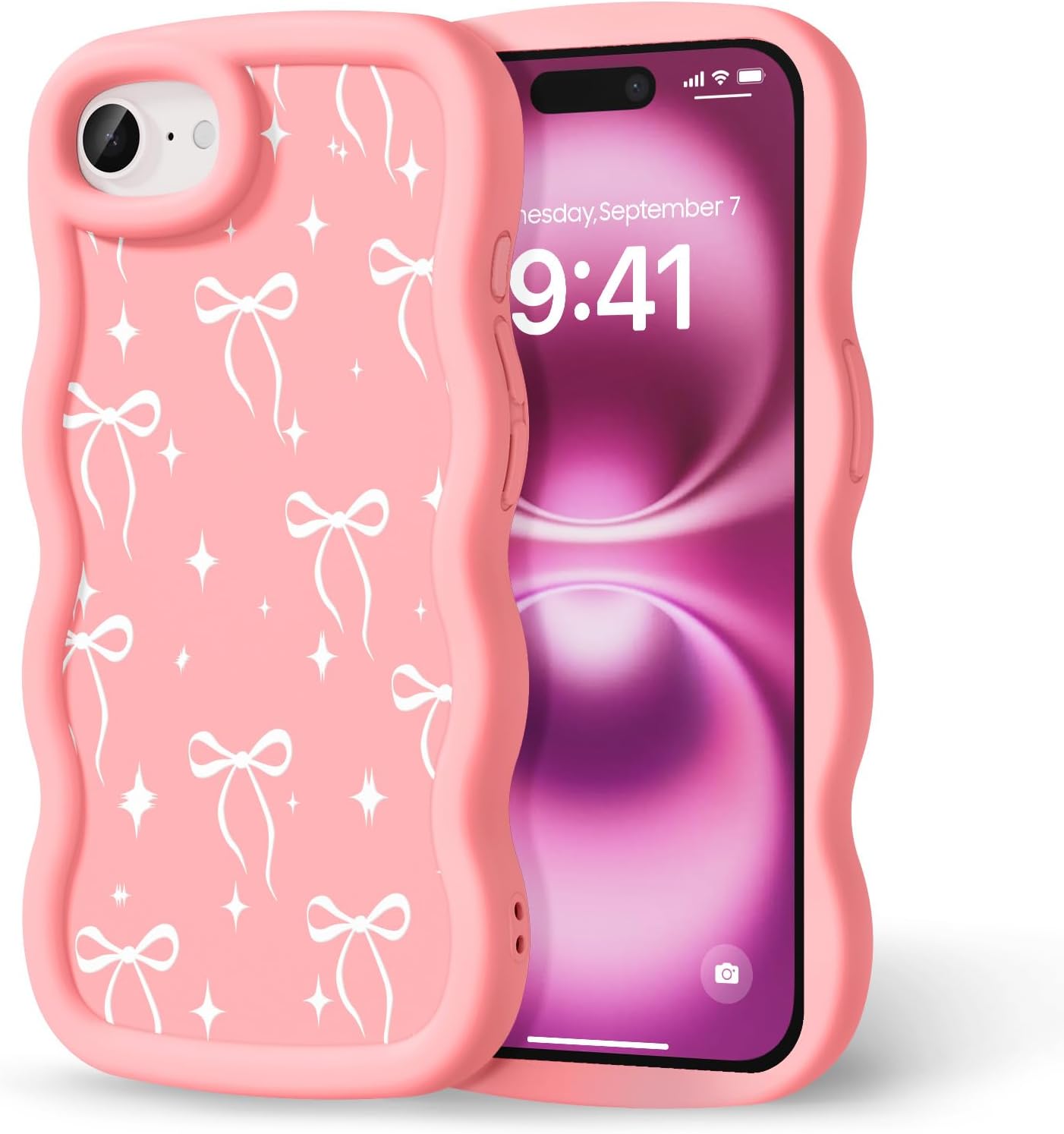 Detalle de CASBST iPhone 16e Case Bowknot Star