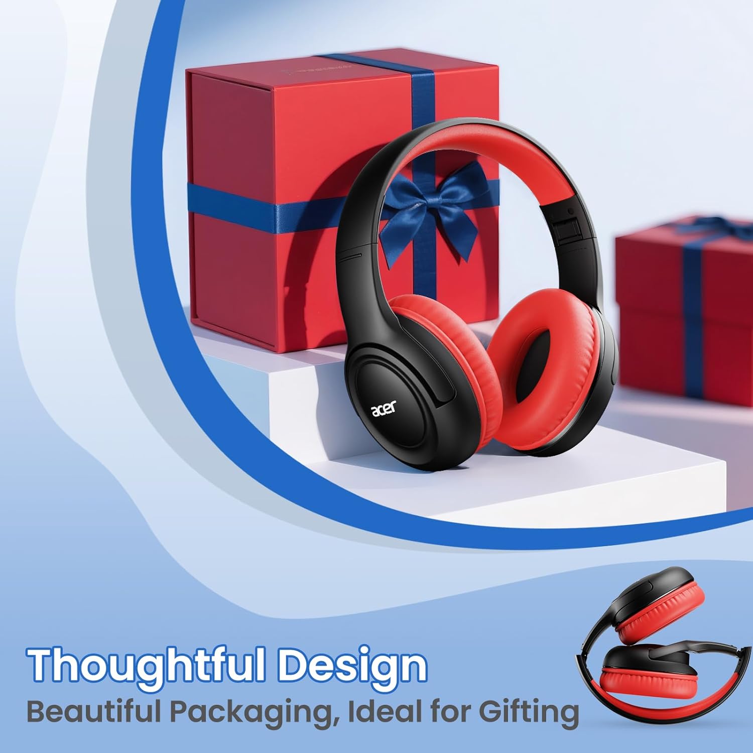 Detalle 2 de Acer acer-Hk03 Kids Headphones, Foldable Over-Ear with 85/94 dB Limiter