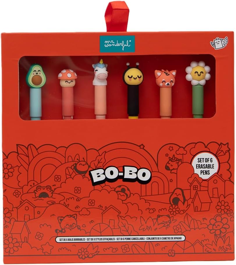 Thumbnail 2 de Mr. Wonderful – Set di 6 Penne Cancellabili Bo-Bo (Animali) | Idea Regalo Originale