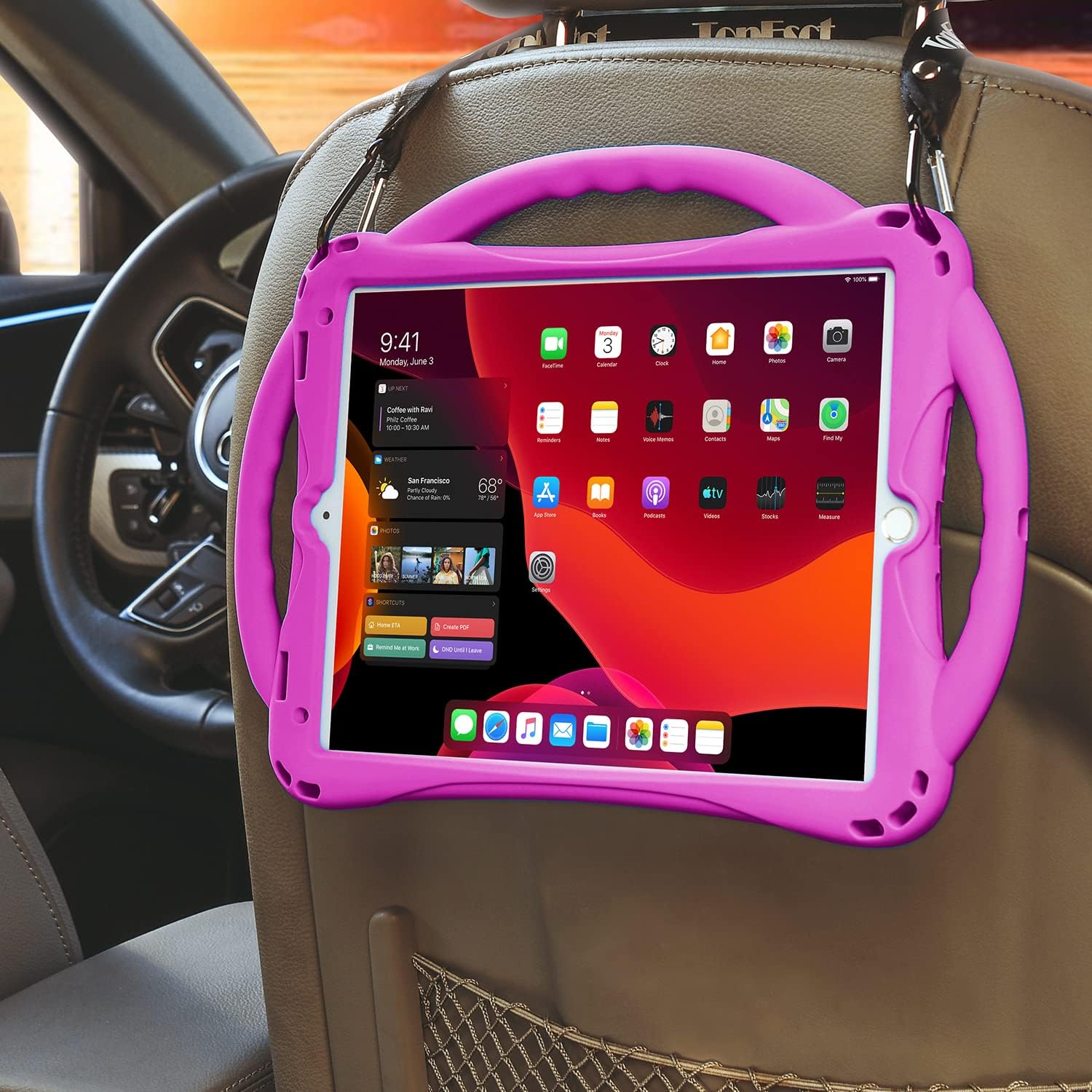 Thumbnail 6 de TopEsct Kids Case for iPad 9th/8th/7th Gen 10.2" (Purple) with Built-in Handle Stand and Strap