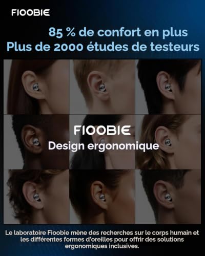 Detalle de 2026 Fioobie Bouchon d'oreille Pro – AcousticWave Pro, 46 dB, réutilisables