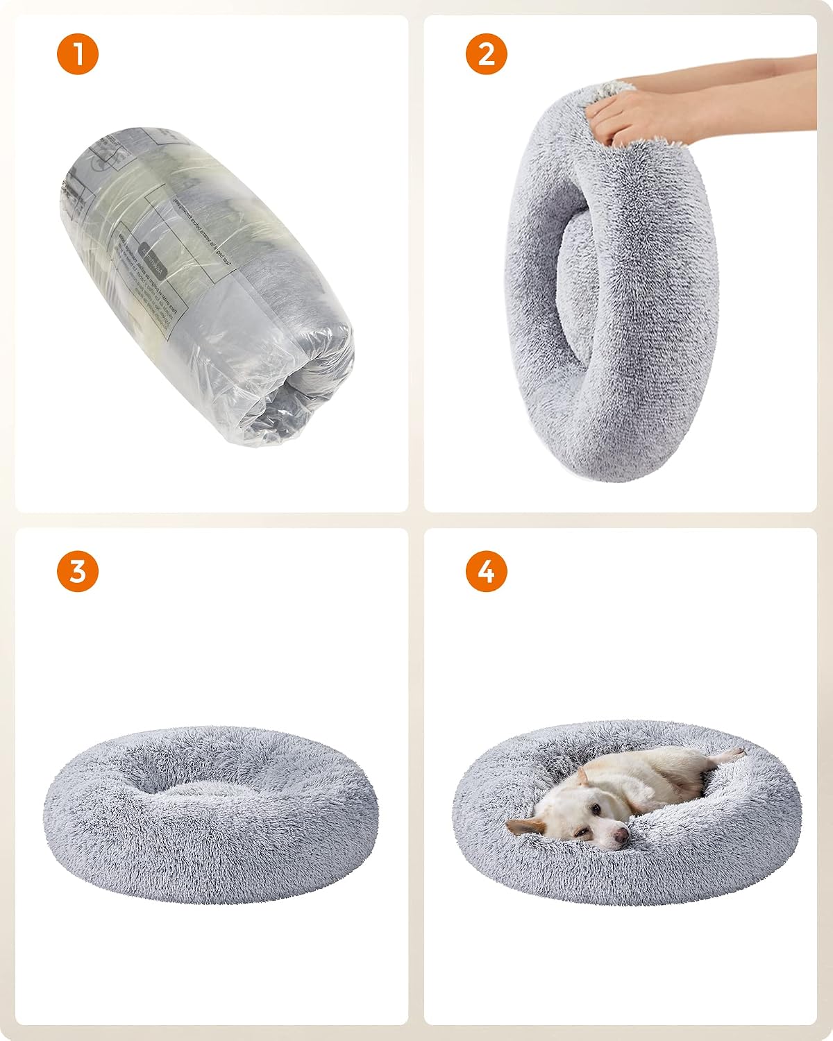 Detalle 2 de Feandrea PGW040G01 80 cm donut pet bed