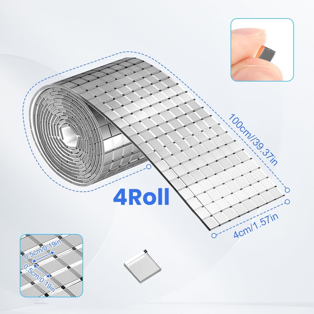 Detalle 2 de Aomig 5817924 spiegelmozaïektegels, zelfklevend, 5 × 5 mm
