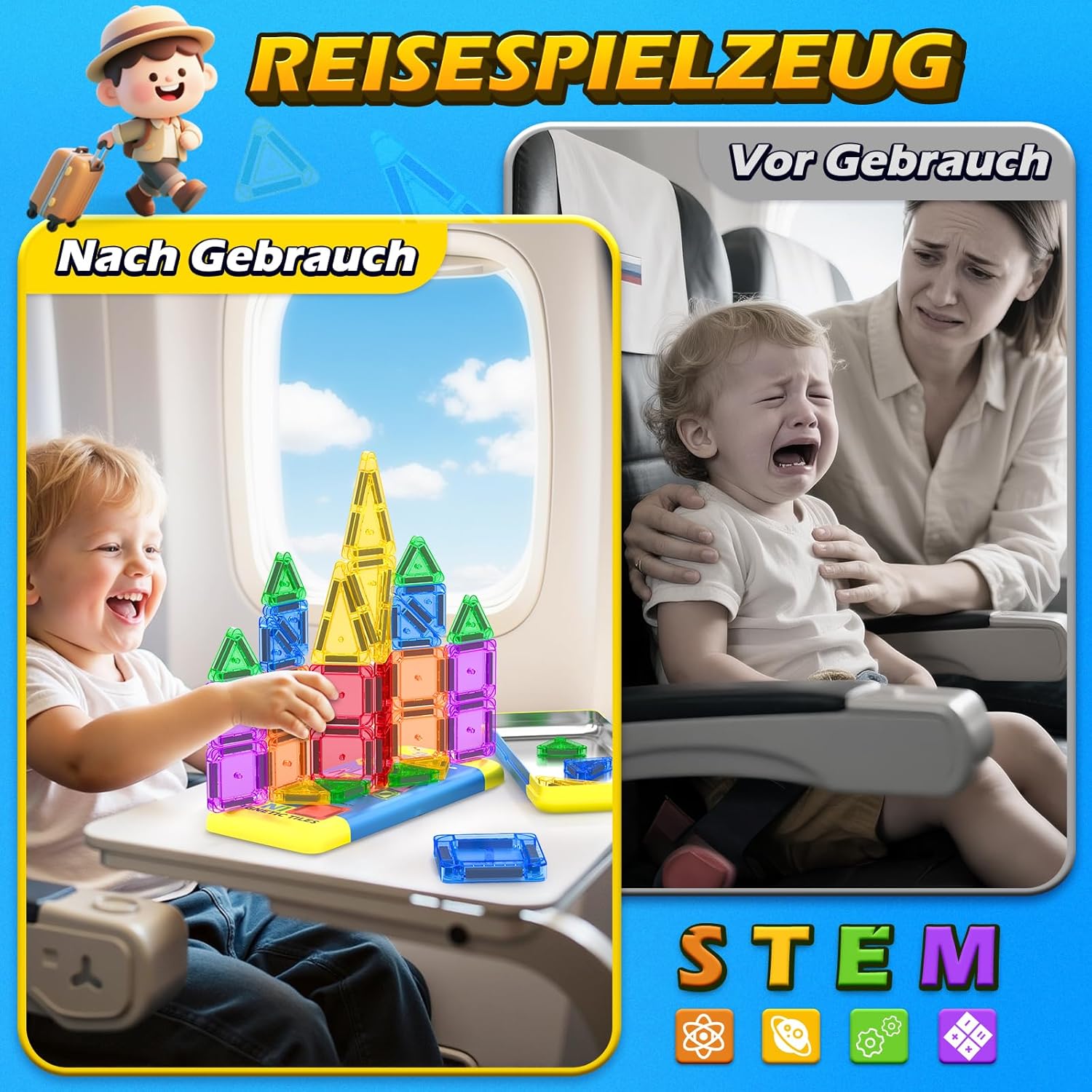 Detalle 2 de Soyee Magnetische Bausteine Reiseset für Kinder