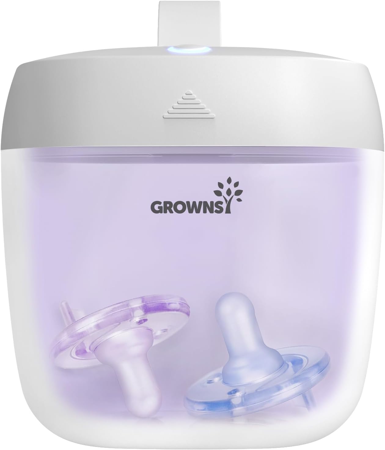Detalle de GROWNSY SP01 Portable Pacifier Sanitizer Case with UV-C LED and USB Charging