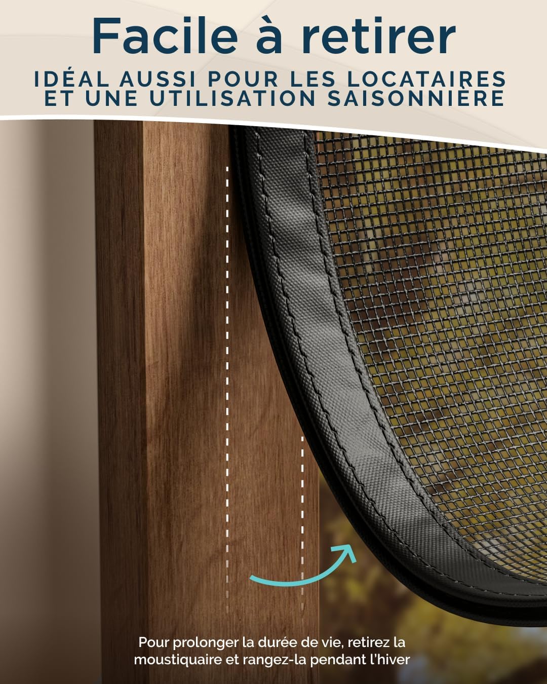 Thumbnail 6 de ARCOL Moustiquaire Porte Magnétique Robuste - Découpable sur la largeur (155x210 cm, Noir)