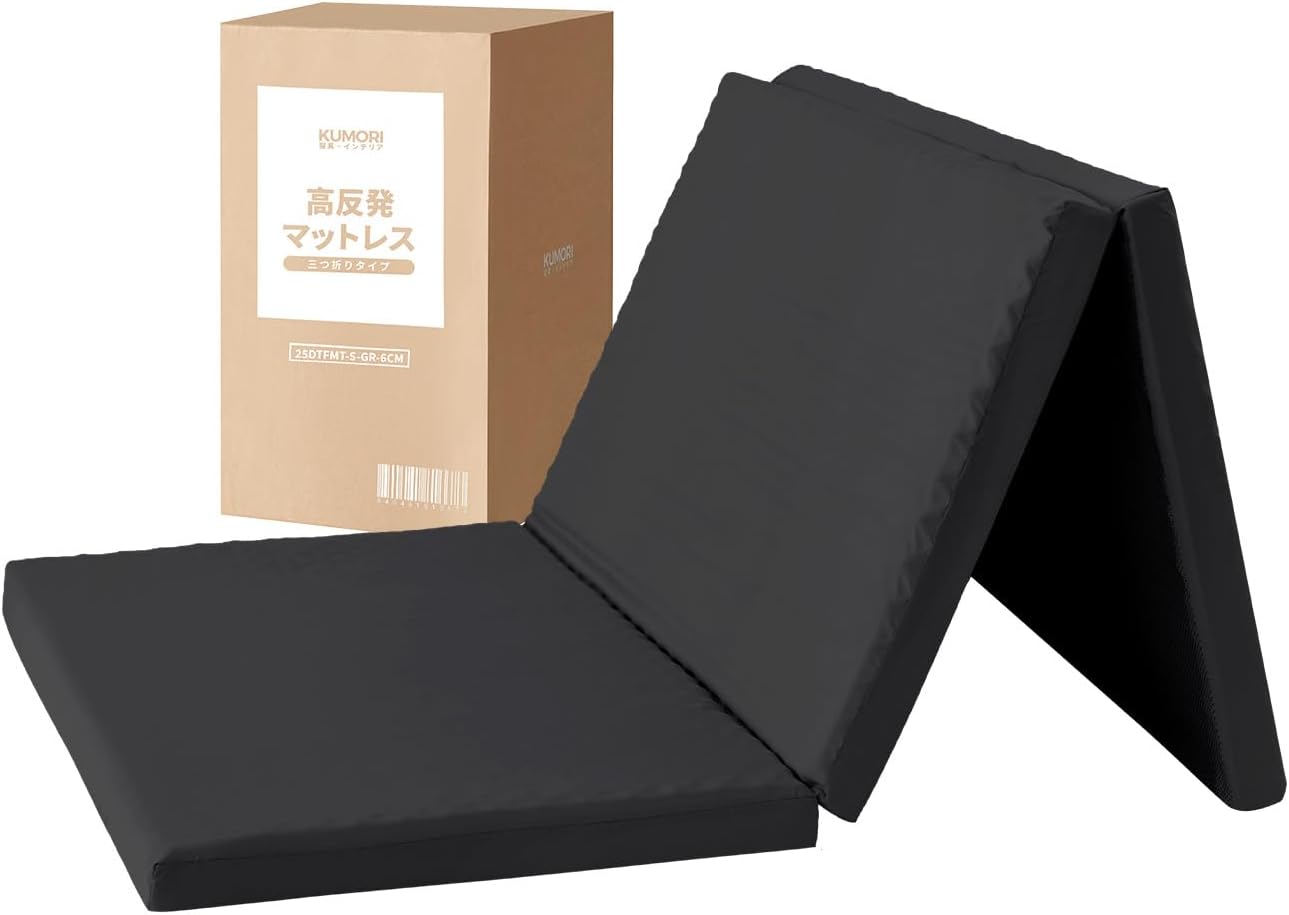 Detalle de クモリ 25DTFMT-S-BL-6CM 三つ折りマットレス シングル 6cm厚・高反発・180N