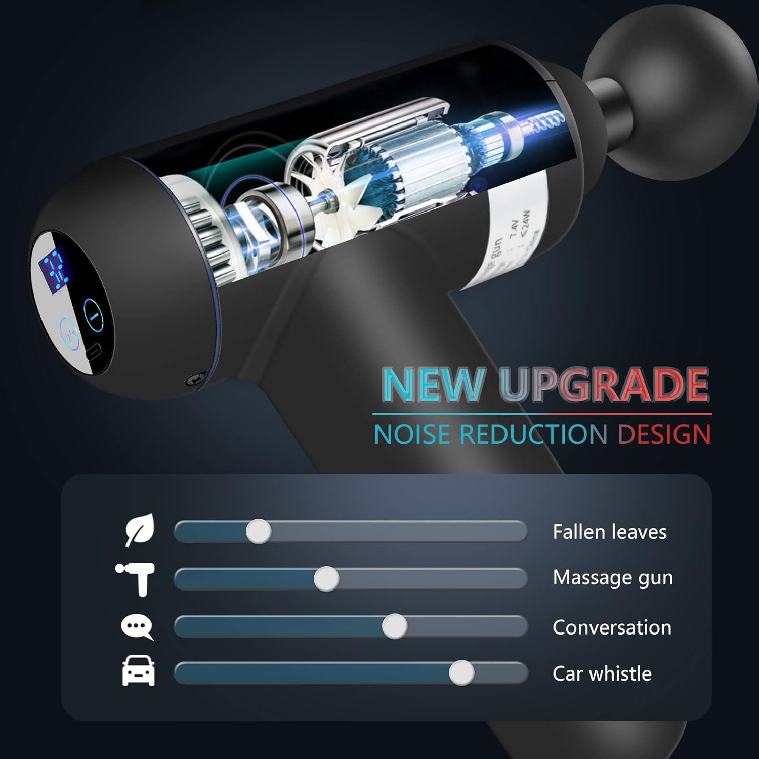 Thumbnail 2 de Deep Tissue Massage Gun 10-speed percussion device 🏋