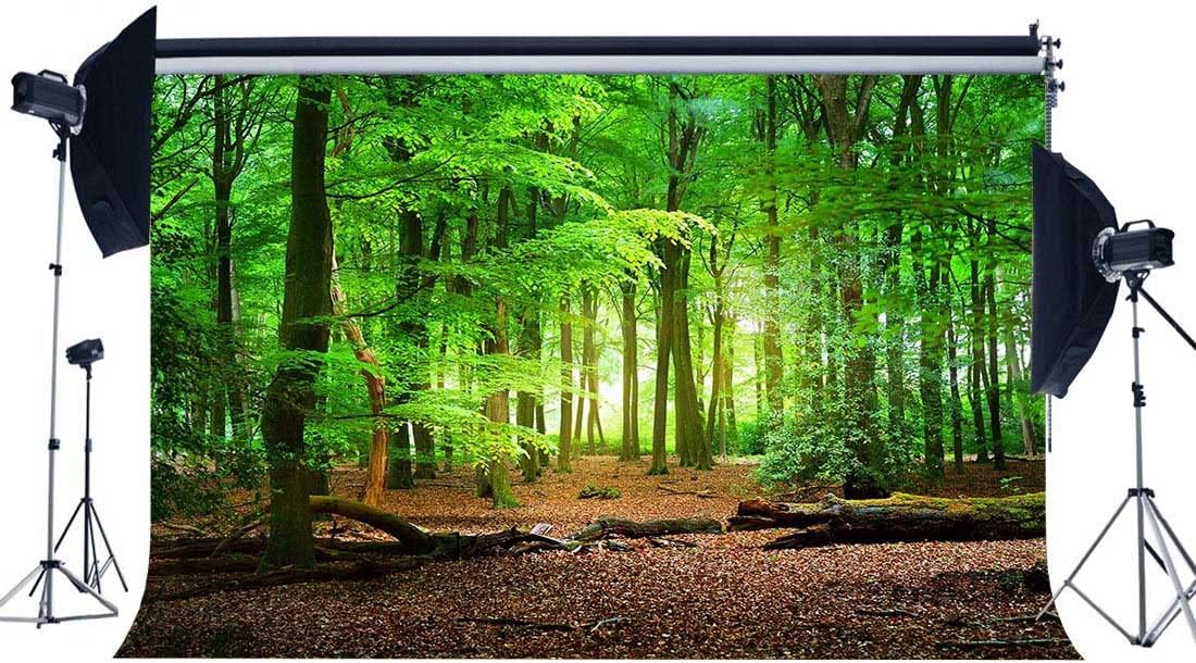 Thumbnail 1 de Haosphoto 10x8FT Spring Forest Backdrop: a versatile kids’ and occasion photography prop