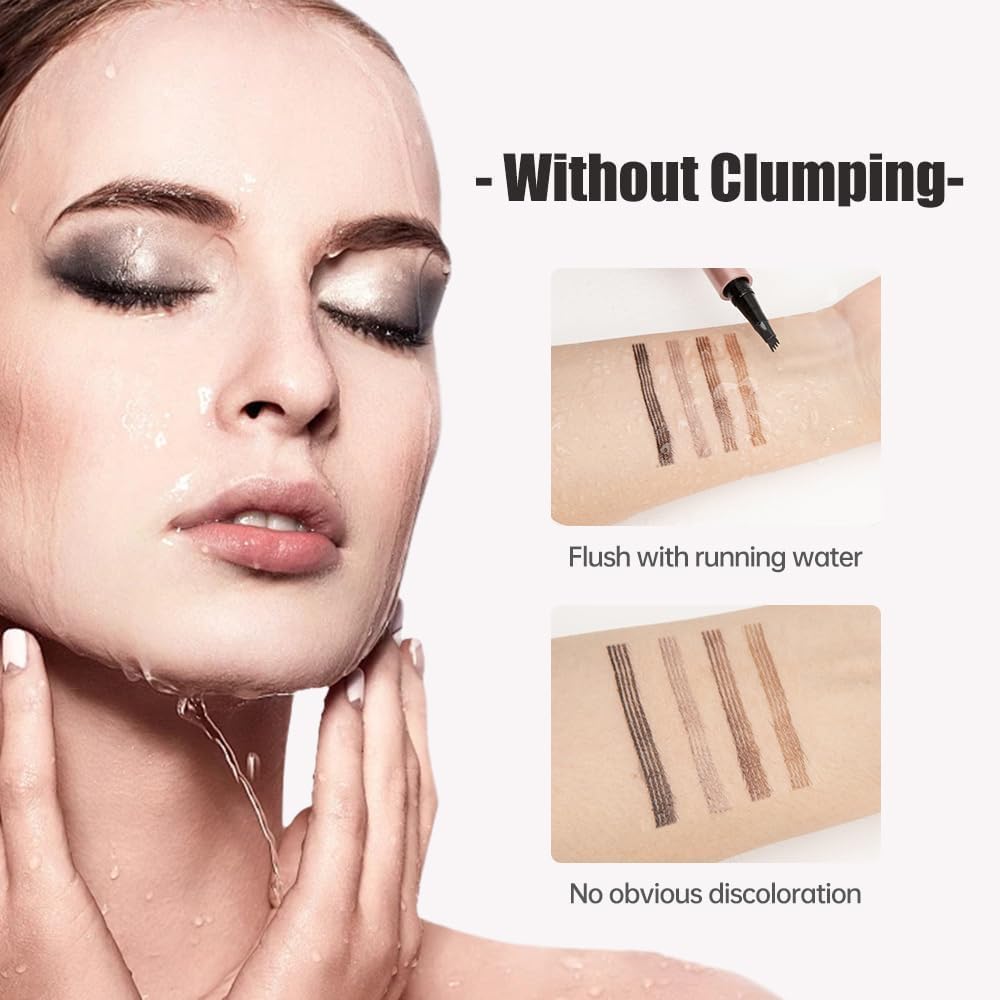 Thumbnail 2 de 2 Stück Magischer Microblading Augenbrauenstift mit 4 Mikrogabelspitzen – Dunkelbraun