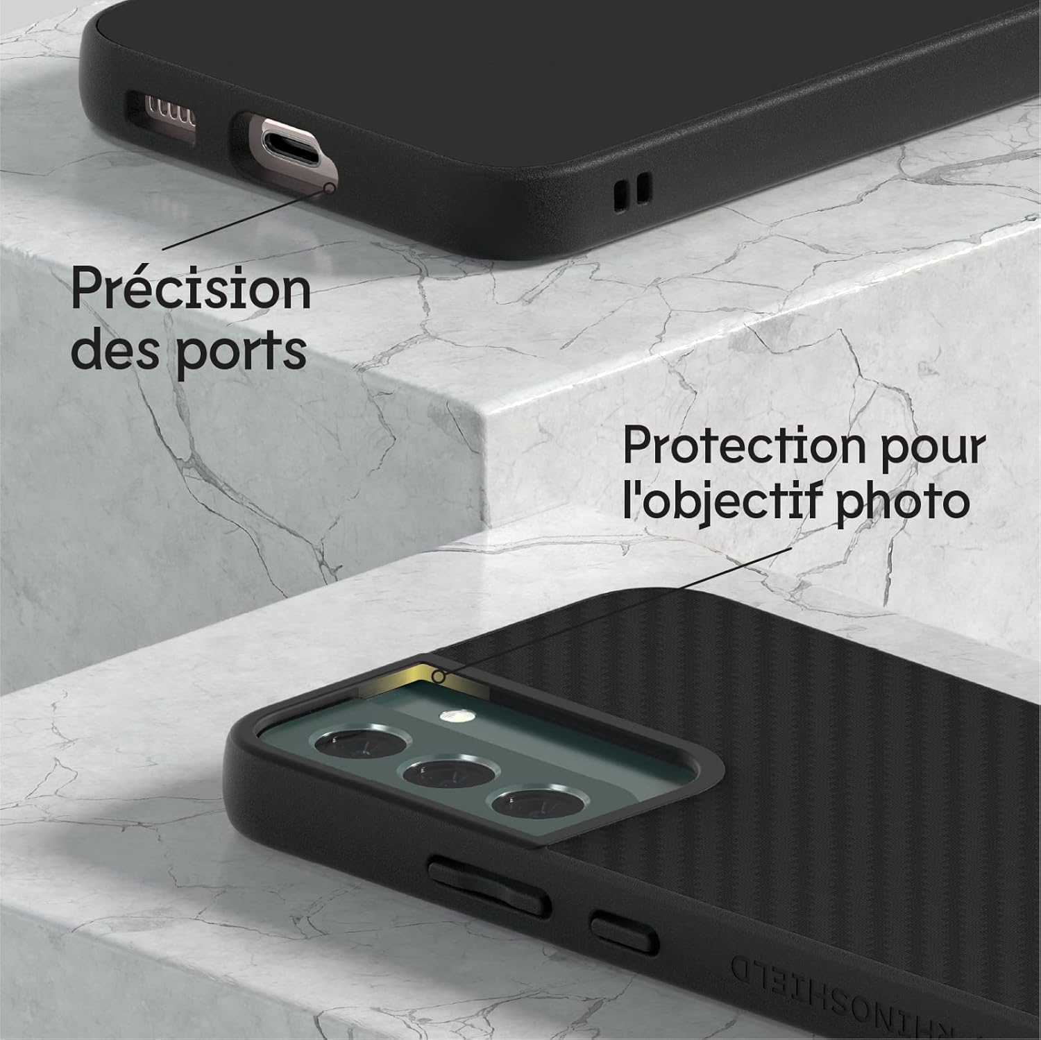 Thumbnail 4 de RhinoShield SolidSuit pour Samsung Galaxy S22 – Coque Fine, Absorption d’Impact et Finition Matte Noire