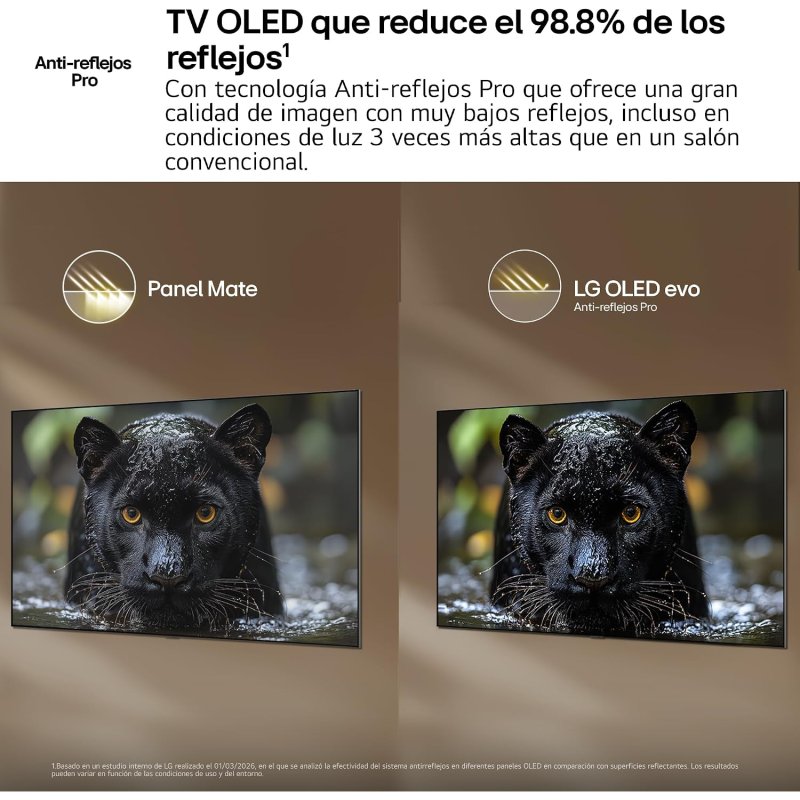 Detalle de LG OLED evo AI OLED55C64LA 55" – TV 4K 120 Hz con WebOS, Dolby Vision y Atmos