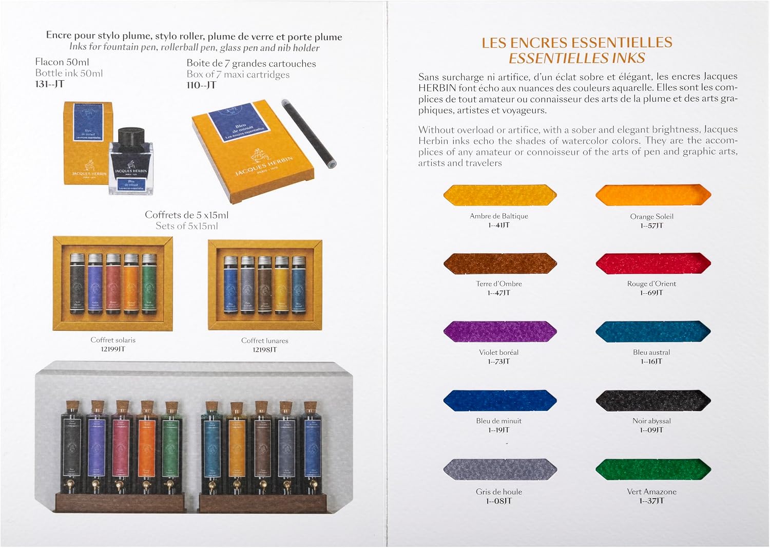 Detalle 2 de Jacques Herbin 11047JT – Boite de 7 grandes cartouches Terre d'ombre (international) pour stylo-plume et roller