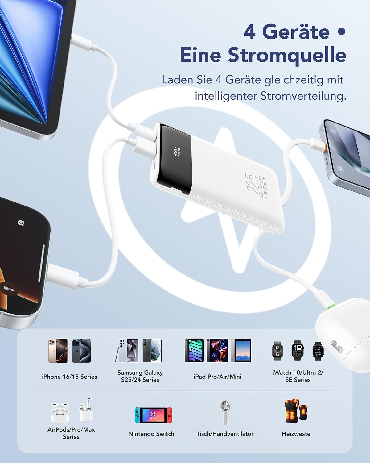 Thumbnail 4 de VEGER Power Bank 10000 mAh 22,5W