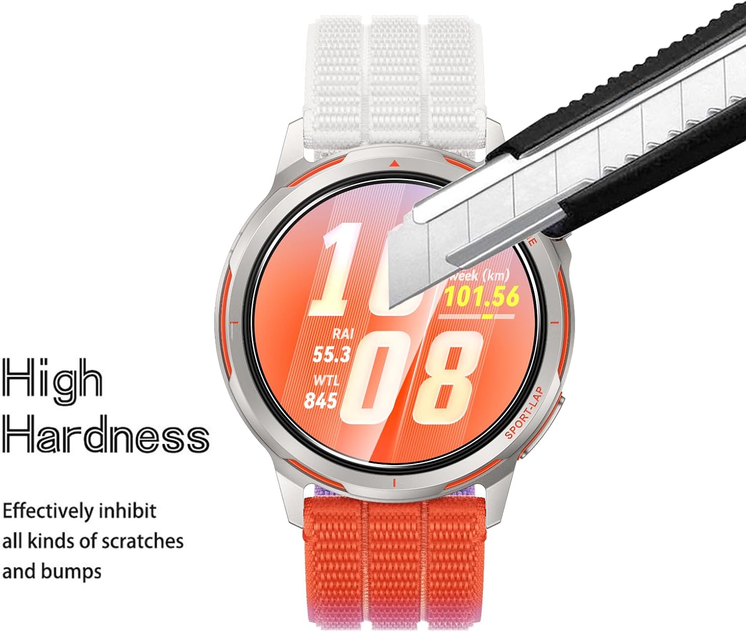 Detalle de AOKUMA Tempered Glass Screen Protector for Huawei Watch GT Runner 2 36mm (5 Pack)