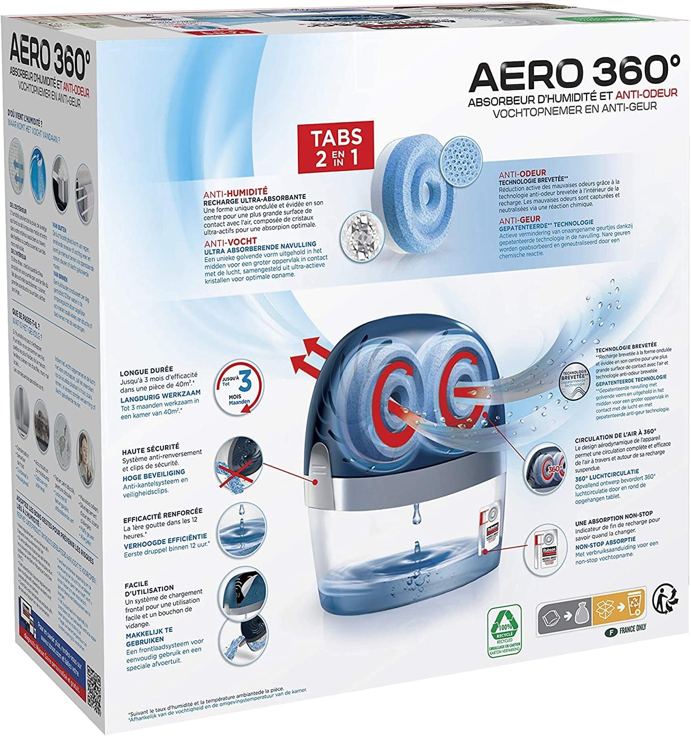 Detalle de Rubson AERO 360° Absorbeur d'humidité pour pièces jusqu'à 40 m²