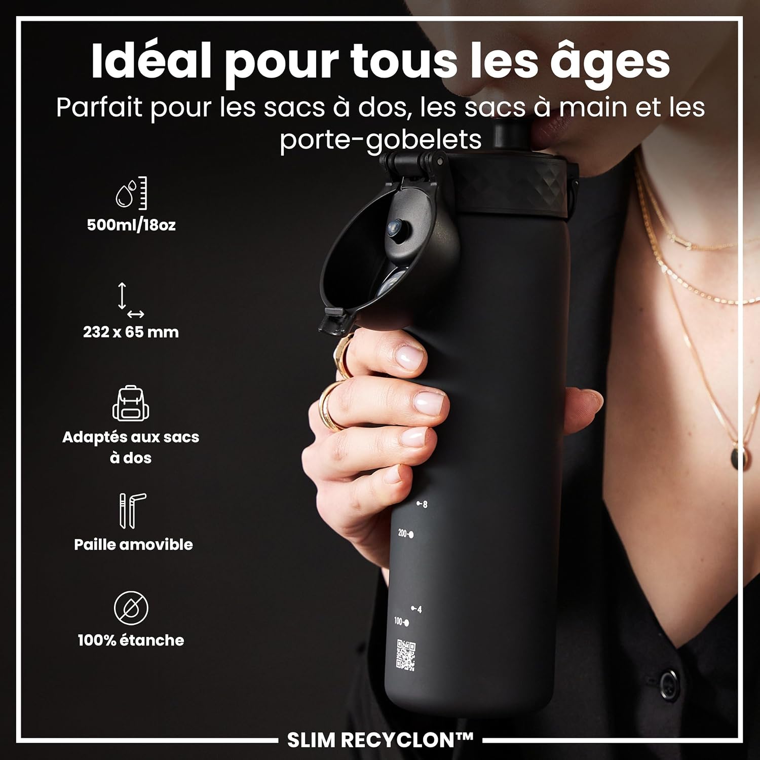 Detalle 2 de Ion8 Gourde Paille 500 ml 🥤