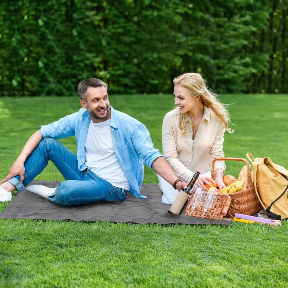 Thumbnail 5 de Siegvoll Mini-Picknickdecke Ultraleicht (140 × 110 cm) Grau – Tragbar, schnell trocknend
