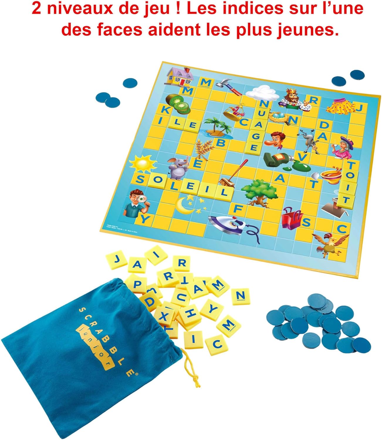 Thumbnail 2 de Mattel Games Scrabble Junior – Jeu de Société pour Enfant, dès 6 ans (Version Française, Y9668)