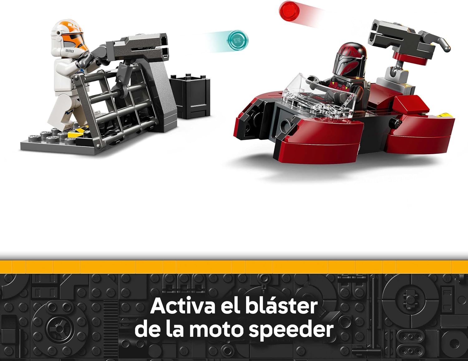 Detalle de LEGO Star Wars 75449 Pack de Combate: Asedio de Mandalore | 4 minifiguras y Moto Speeder